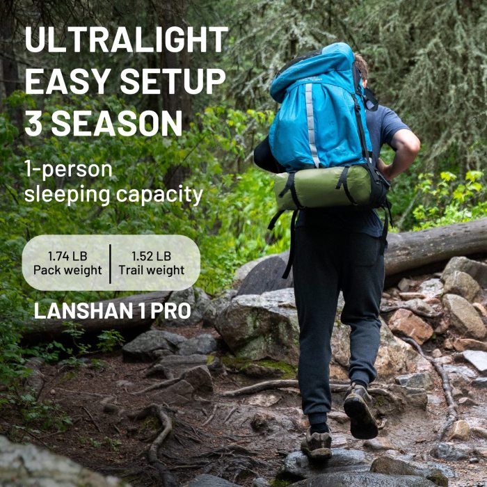 Lanshan 1 Pro Ultralight Tent 3-Season Backpacking Tent