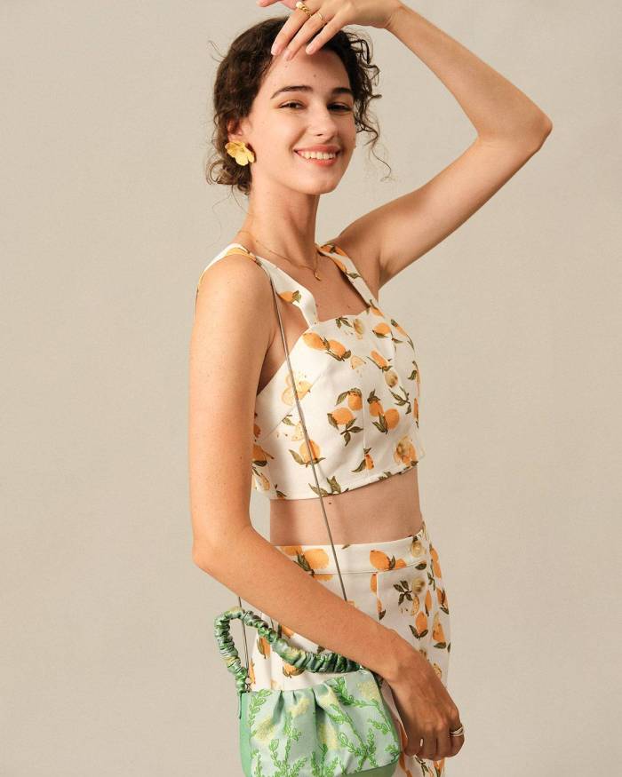 The Fruit Print Cami Skirt Set