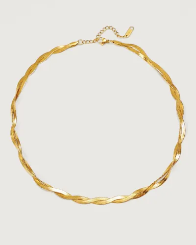 The Double-Layered Twisted Snake Chain Necklace