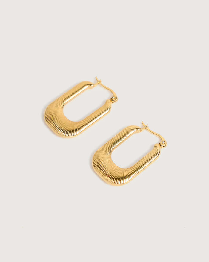 The Gold Geometric Hoop Earrings