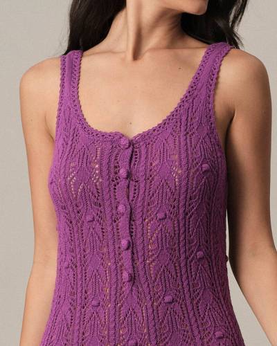 The Solid Color Knitted Midi Dress