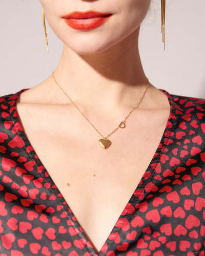 The Gold Heart Pendant Necklace