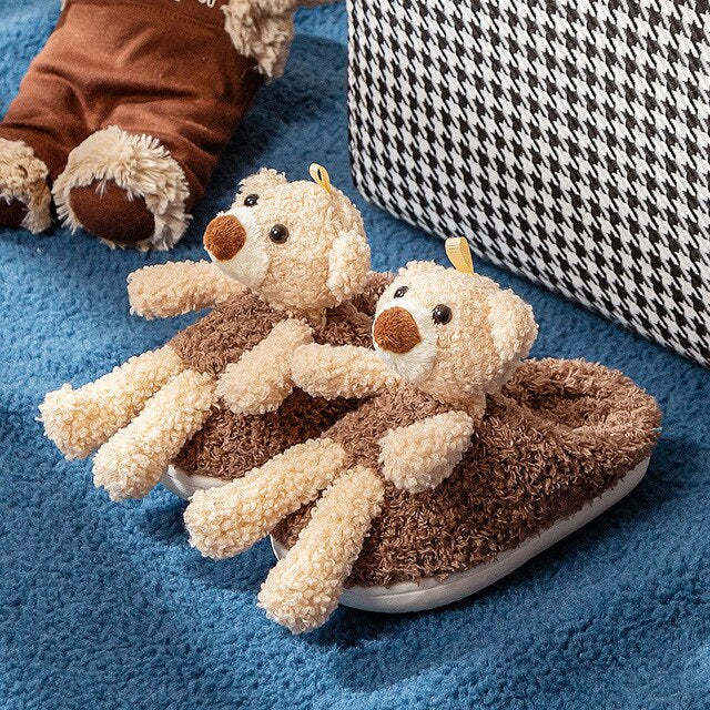Winter Doll Bear Slippers For Family For Bff