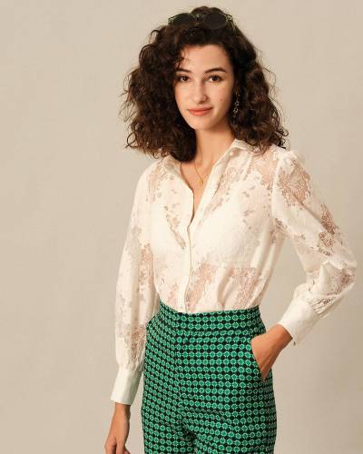 The Button-Up Lace Long Sleeve Shirt