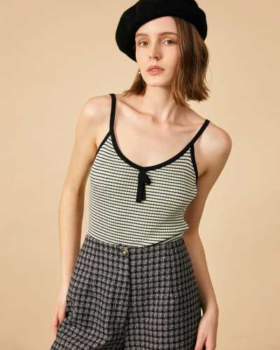 The Stripe Knitted Cami Top