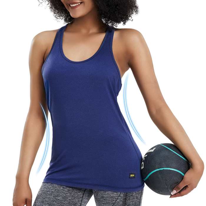 Women Athletic Workout Racerback Tank Top Sleeveless Shirts