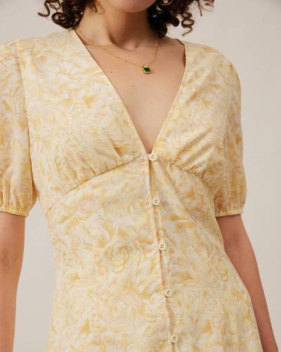 The Romance V Neck Floral Dress