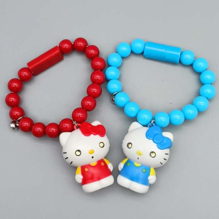 Lighting Hello Kitty Say  I Love You  Phone Charger Bracelet Charger Cable Magnetic Bracelet