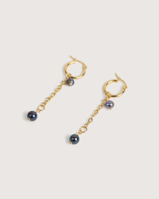 The Black Pearl Drop Earrings