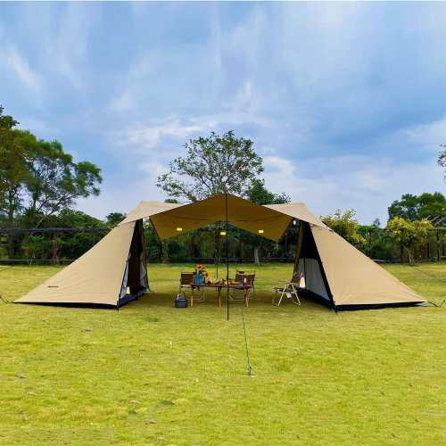 Lanshan Plus Large Cabin Tent For 5-8 Person 4 Seasons