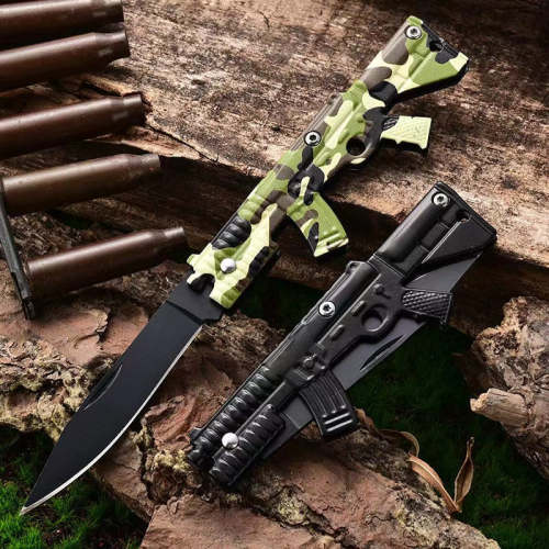 M4 Gun Knife Hidden Knife Key Chain