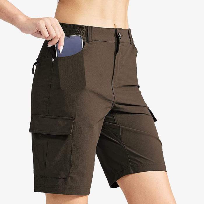 Women Quick Dry Hiking Shorts Stretchy Cargo Shorts