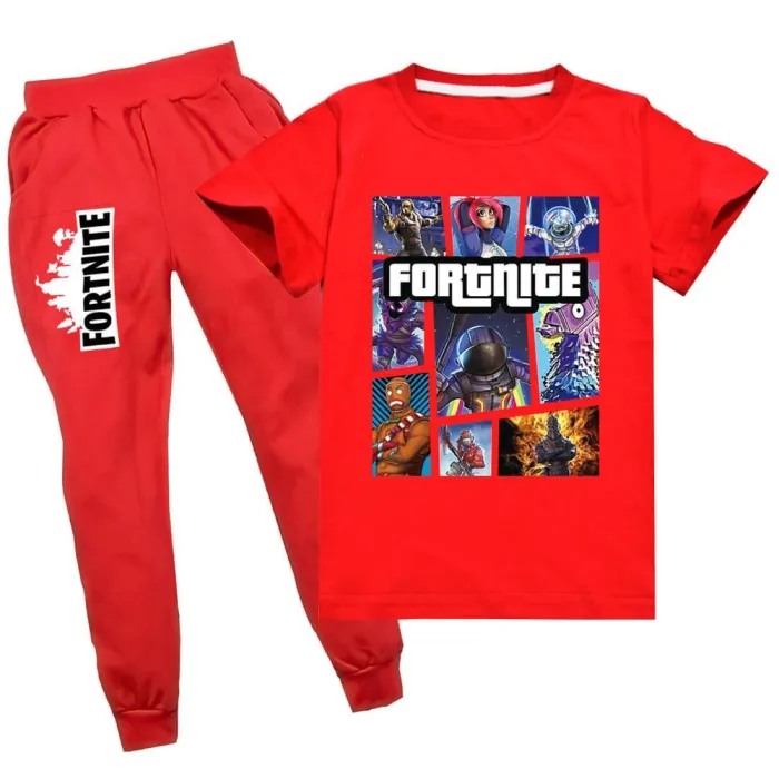 Gingerbread Man Print Girls Boys T Shirt Sweatpants Tracksuit
