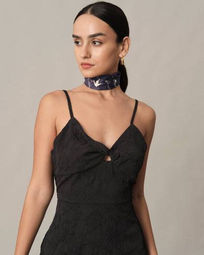 The Cutout Textured Cami Dress
