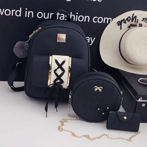 Women Backpack Girls Solid Pu Leather Shoulder Mini Backpack Shoulder Bag