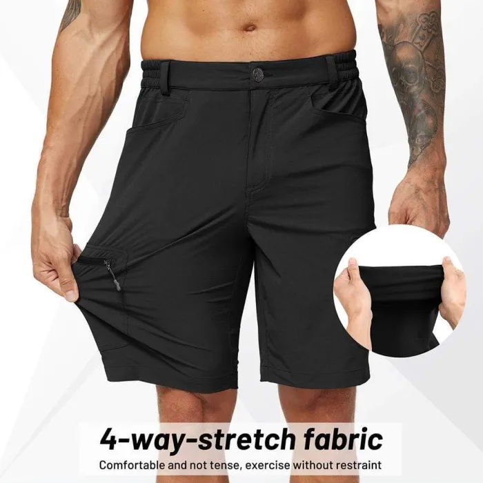 Men Hiking Shorts Quick Dry Cargo Shorts With 6 Pockets