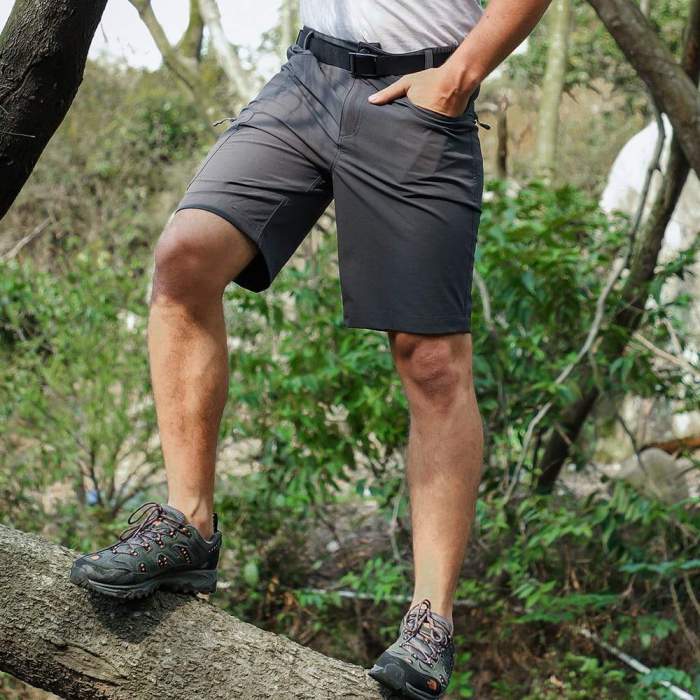 Men Stretch Hiking Shorts Quick Dry Nylon Cargo Shorts