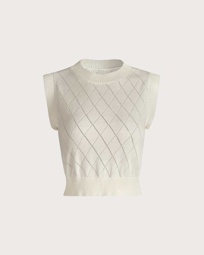 The Solid Argyle Knit Vest