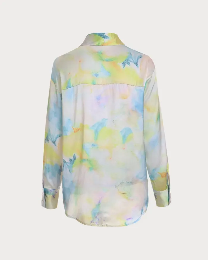 The Tie-Dye Print Long Sleeve Shirt