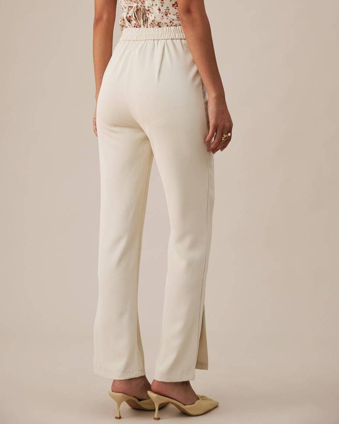 The Draping Split Solid Pants