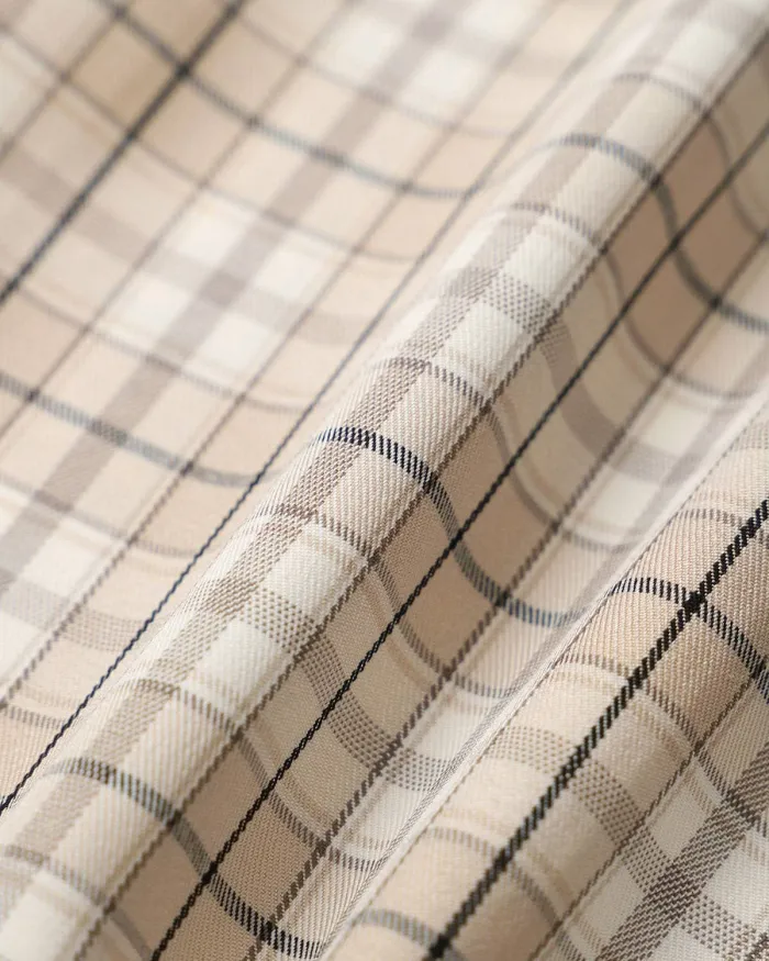The Straight-Leg Plaid Split Pants