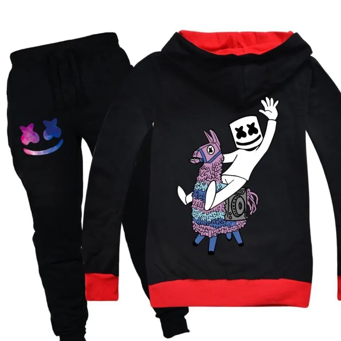 Boys Dj Marshmello Llama Hoodie And Sweatpants Outfit Set