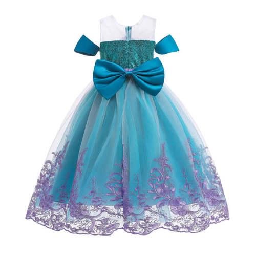 Girls Mermaid Party Dress Kids Halloween School Play Cosplay Costume