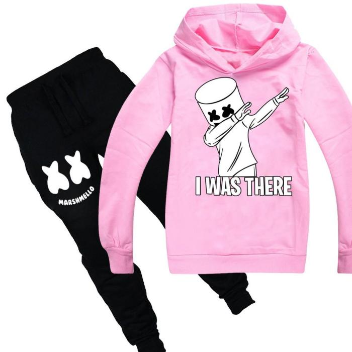 I Was There Dj Marshmello Print Boys Girls Cotton Hoodie N Sweatpants