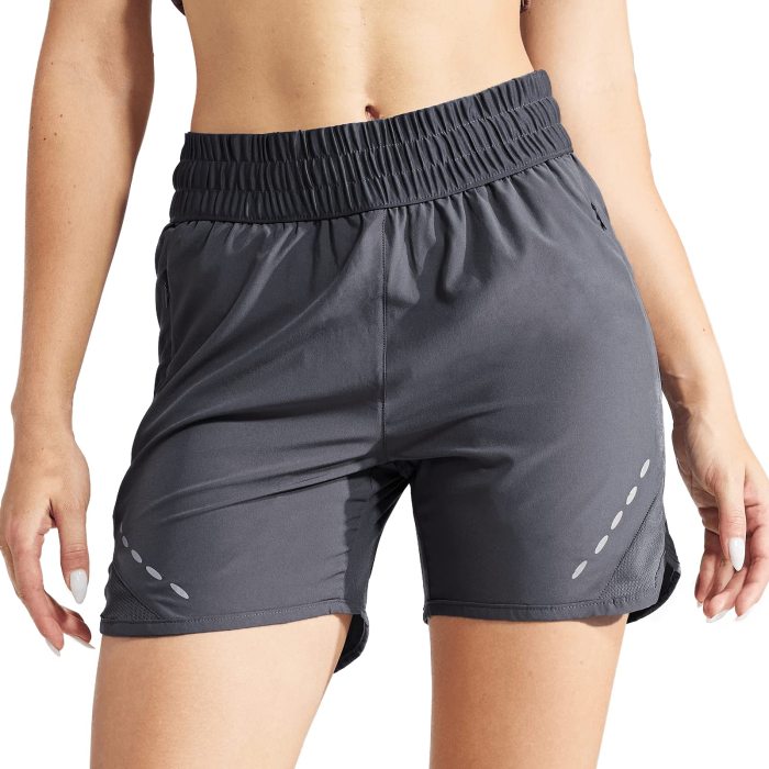 Women 5 Inches Running Shorts Quick Dry Workout Shorts With Liner