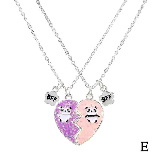 Cute Colorful Raccoon Shape Pendant Chain Gift Best Bff Friend With Magnet