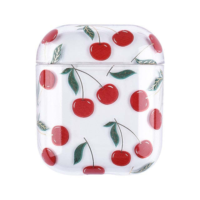 Cute Fruit Transparent Airpods Case