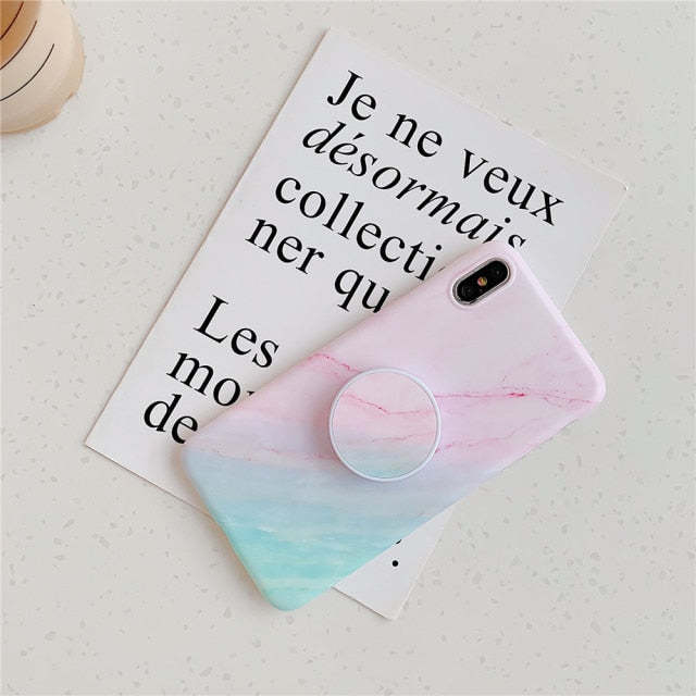 Holder Stand Marble Case For Samsung Skin Imd Silicon Phone Case
