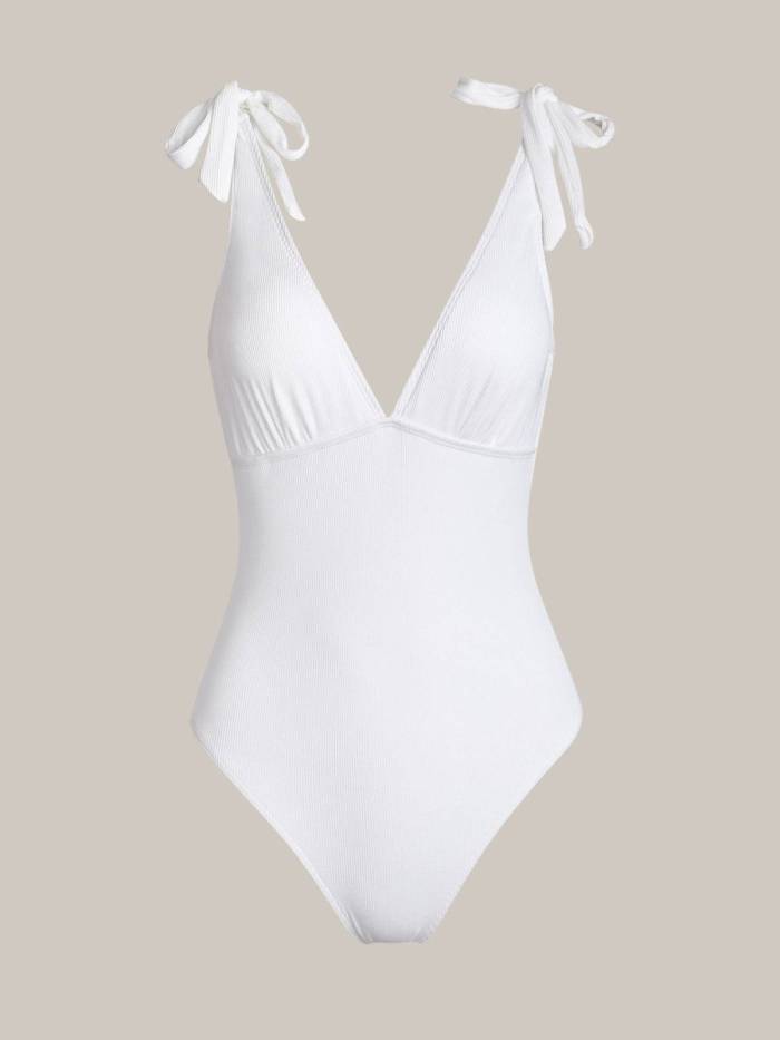 The Plain Knotted One-Piece Swimsuit