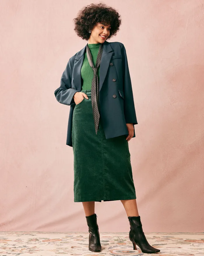 The Blue Lapel Double-Breasted Blazer