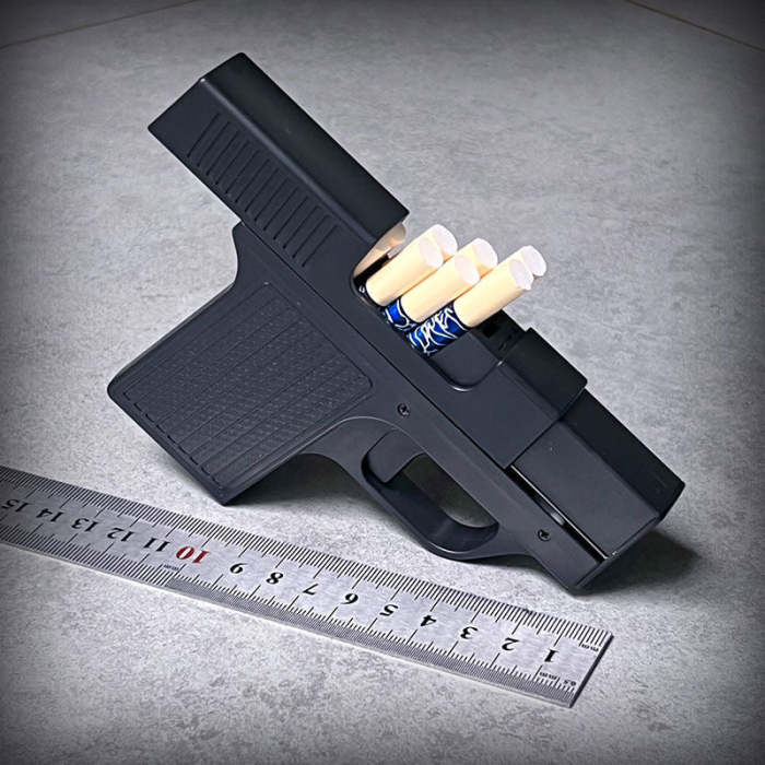 Gun Lighter Cigarette Case 2 In 1 Cool Gift For Man