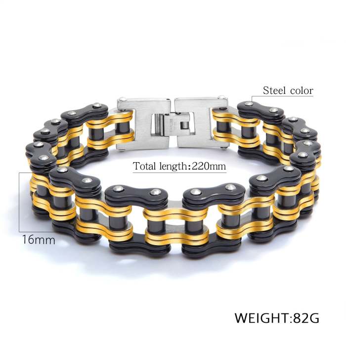 Bicycle Chain Link Bracelet For Men