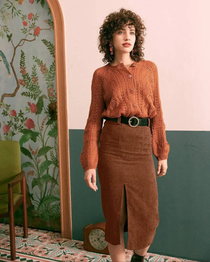 The Solid Side Slit Skirt