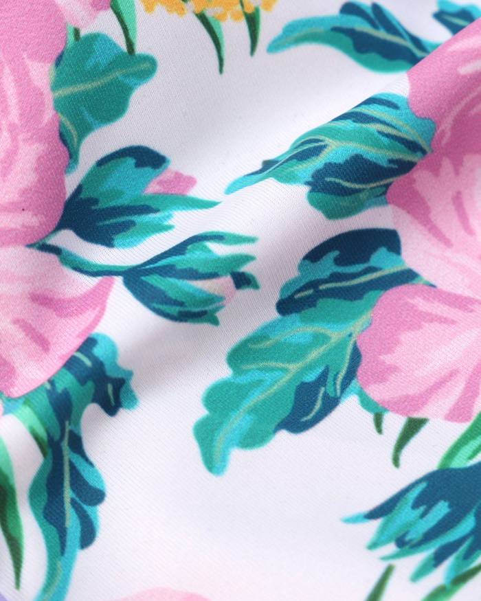 The Floral Print Bikini Top