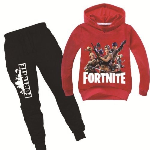 Girls Boys Print Multicolor Cotton Hoodie N Sweatpants Suit