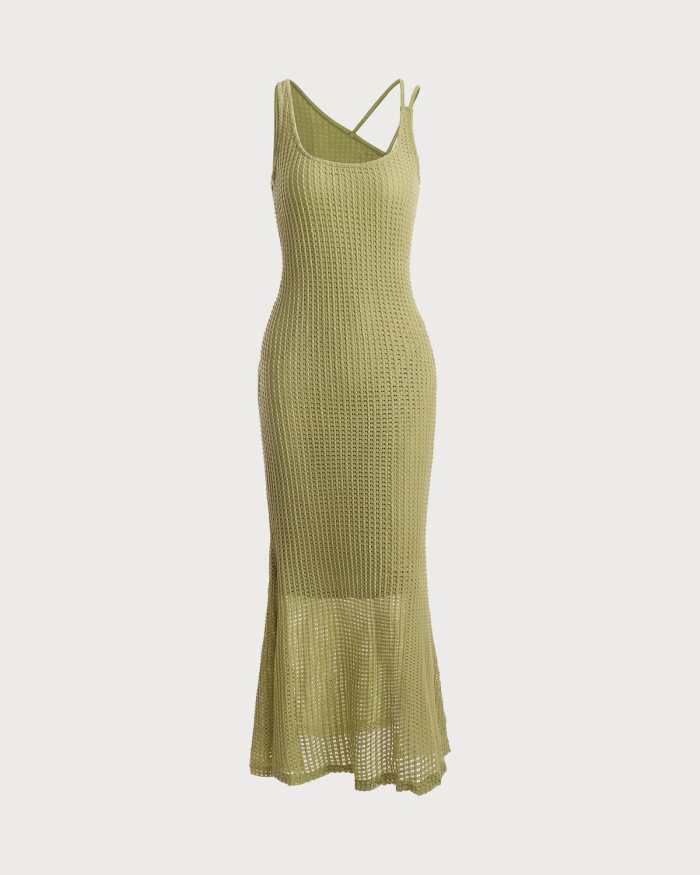 The Solid Textured Bodycon Maxi Dress
