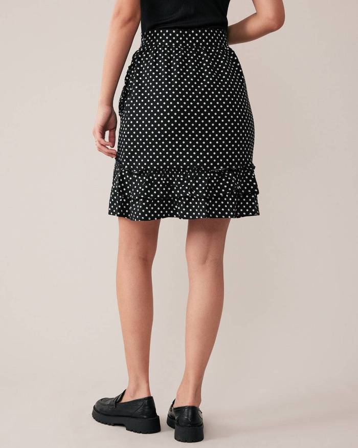 The Polka Dots Ruffle Mini Skirt