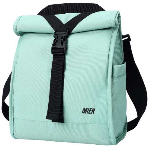 Insulated Lunch Bag Roll Top Lunch Box For Women Men