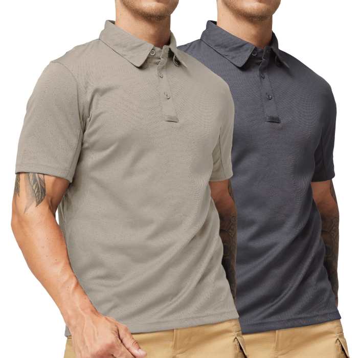 Men'S Tactical Polo Shirts Outdoor Performance Collared Shirt