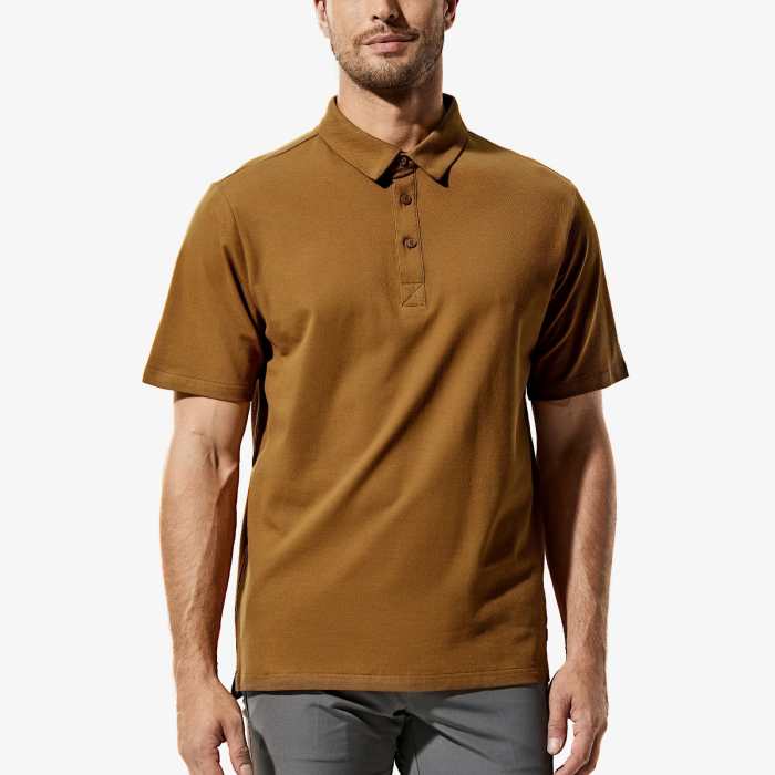 Men Short Sleeve Polo Shirts Ultra-Soft Cotton Golf Shirts