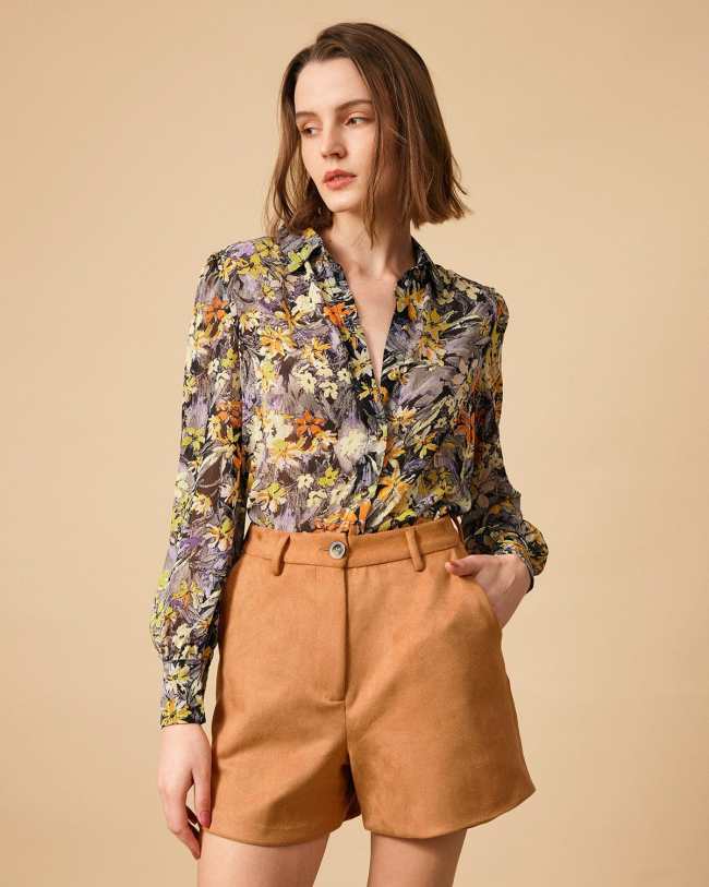 The Collared Floral Vintage Blouse