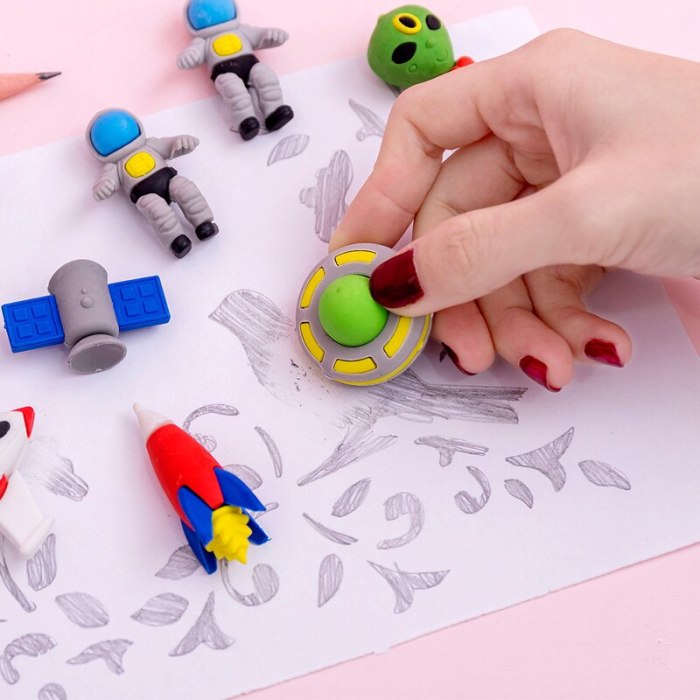 Creative  Cute Space Doll Rabbit Aircraft Kitchenware Toiletries Toys Eraser