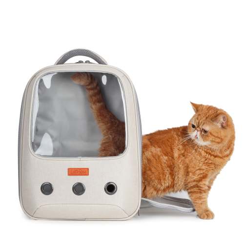 Lollimeow Pet Carrier Backpack, Square Window, Designed For Travel, Hiking, Walking & Outdoor Use