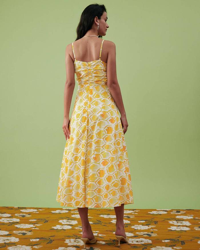 The Premium-Fabric Tied Front Peekaboo Cami Dress