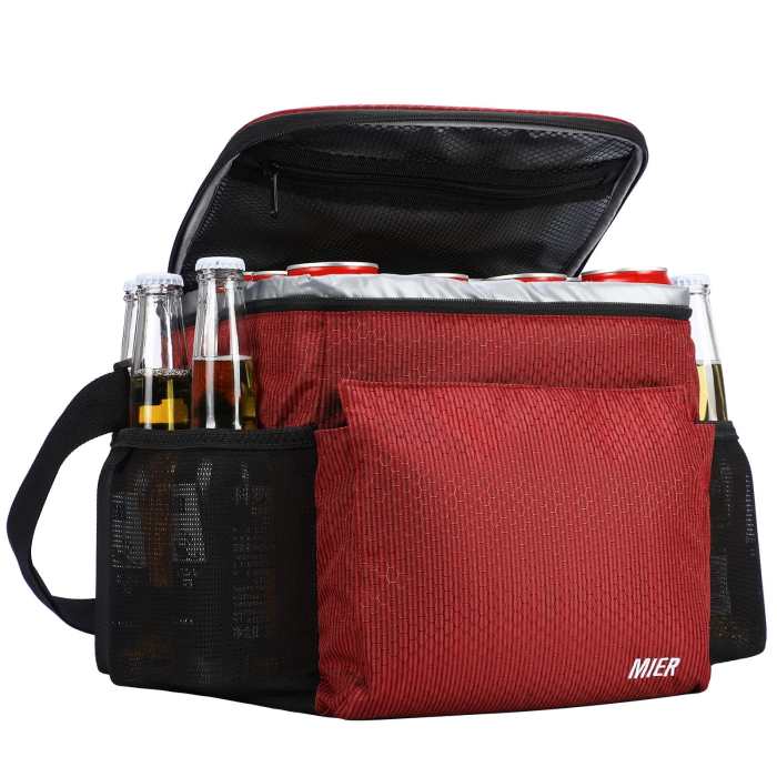 Large Soft Cooler Lunch Picnic Bag With Shoulder Strap