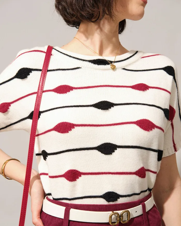 The Two Way Wear Short Sleeve Striped Sweater